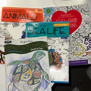 Coloring Book Collection with Sea Life and Animals